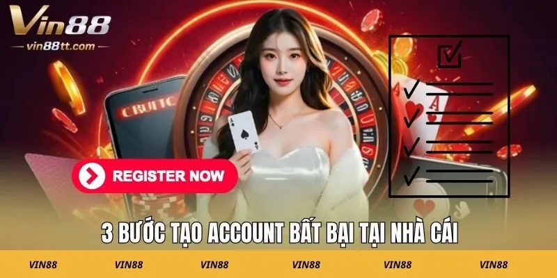 3 bước tạo account bất bại tại nhà cái