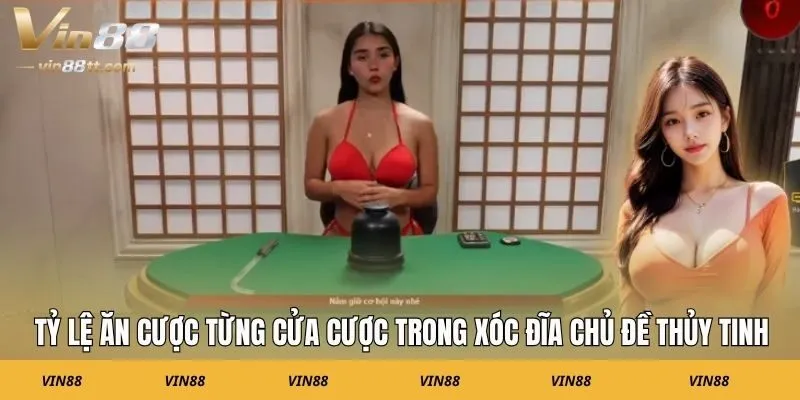 Tỷ lệ ăn cược từng cửa cược trong xóc đĩa chủ đề thủy tinh